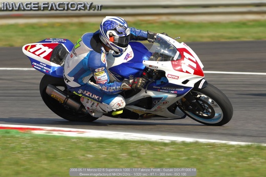 2008-05-11 Monza 0215 Superstock 1000 - 111 Fabrizio Perotti - Suzuki GSX-R1000 K8